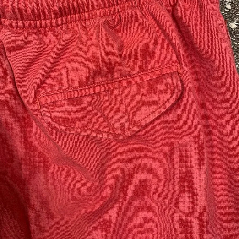 Vintage 90s Polo Ralph Lauren Red Elastic Waist Drawstring Shorts Mens Large